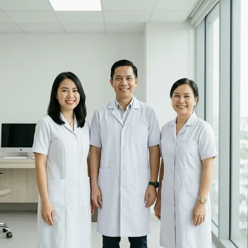 Đội ngũ y bác sĩ trong phòng khám (hình minh họa)